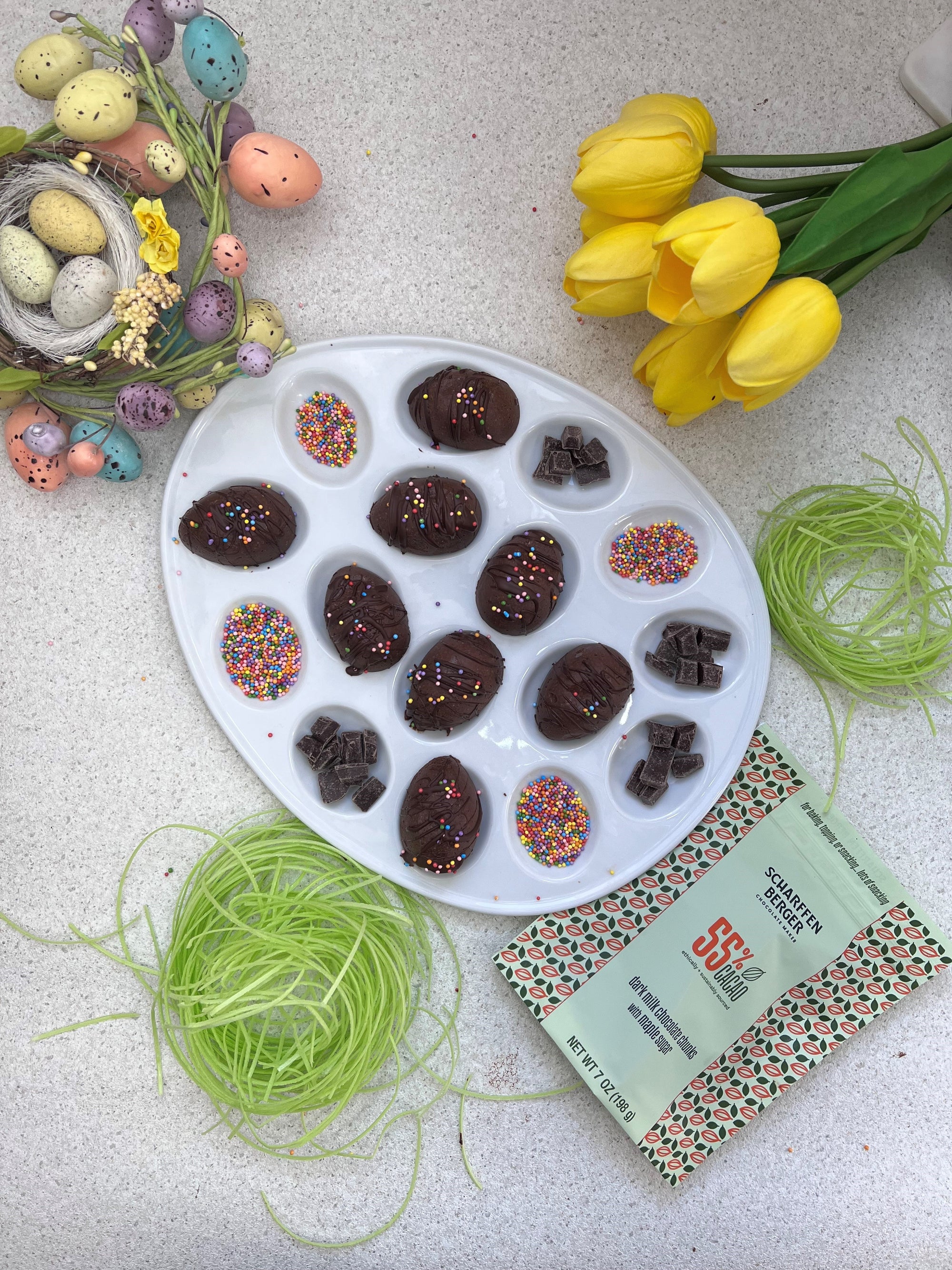 Chocolate Chunk Cookie Dough Easter Eggs from Lifestyle By Anju