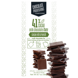 Chocolate Provisions - 41% Cacao Milk Chocolate + Cacao Nibs Flats