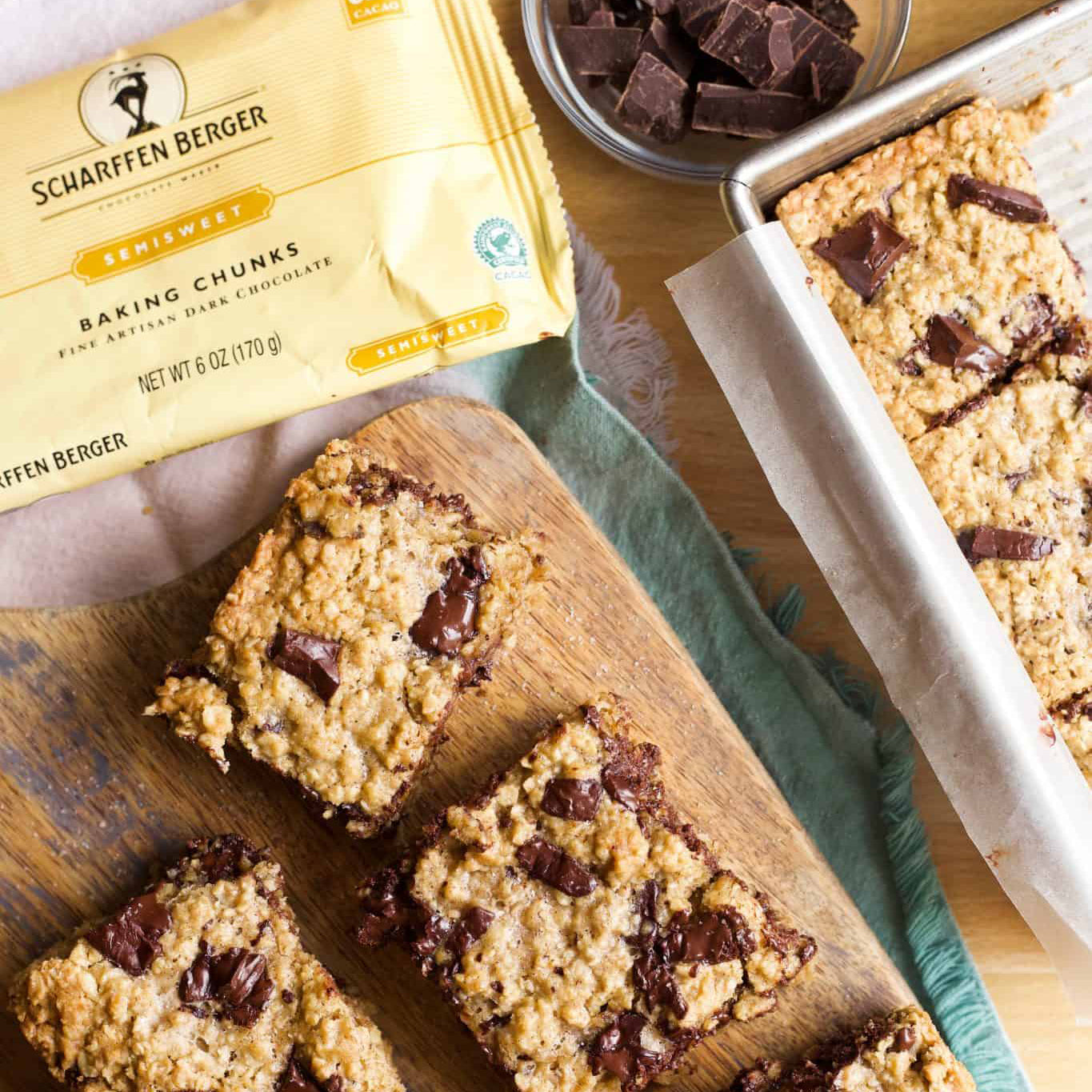 Delicious Made Easy's Dark Chocolate Oatmeal Bars 