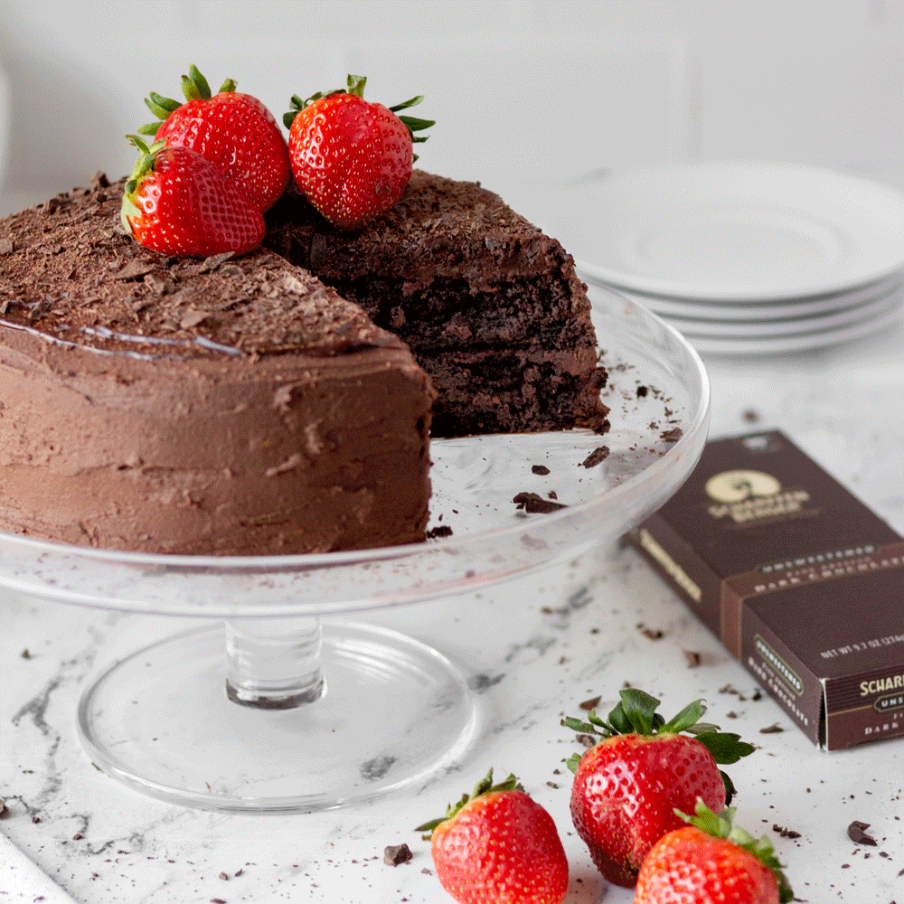 double chocolate layered cake