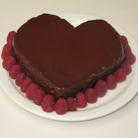 SCHARFFEN BERGER Chocolate Heart Cake with Chocolate Glaze image