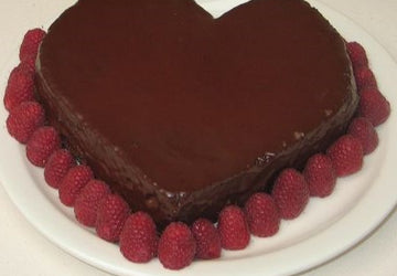 SCHARFFEN BERGER Chocolate Heart Cake with Chocolate Glaze