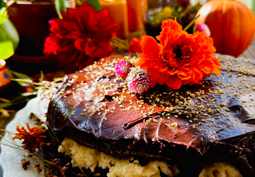 Chocolate Cake with Maple Buttercream and Chocolate Ganache