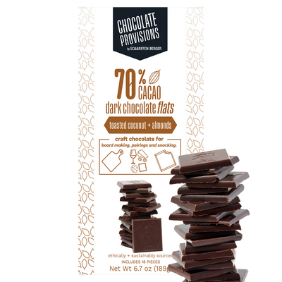 Chocolate Provisions - 70% Dark Chocolate + Toasted Coconut + Almond Flats